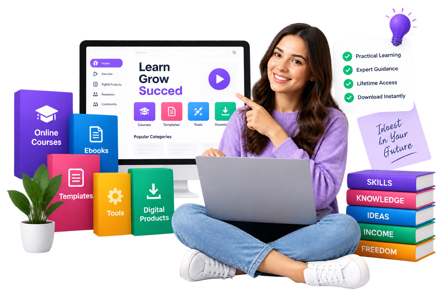 Digital products and online courses