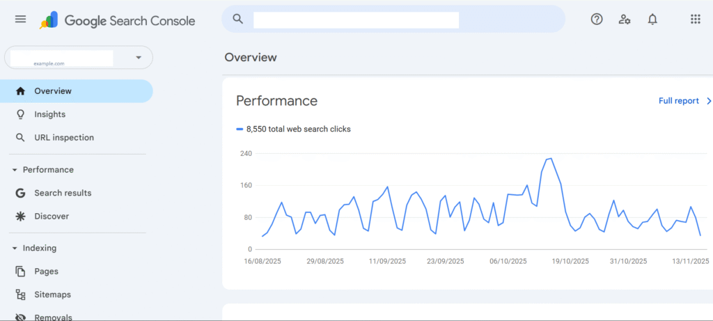 Google Search Console Dashboard Overview 