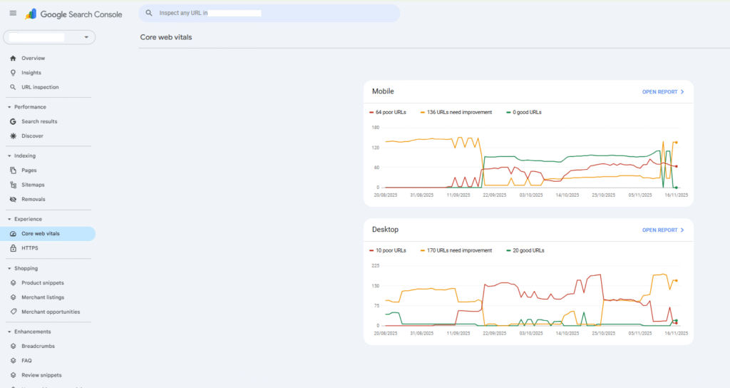 Page Experience Reports 
